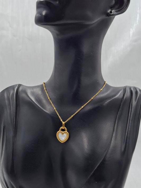 Double-sided Heart Locket Necklace