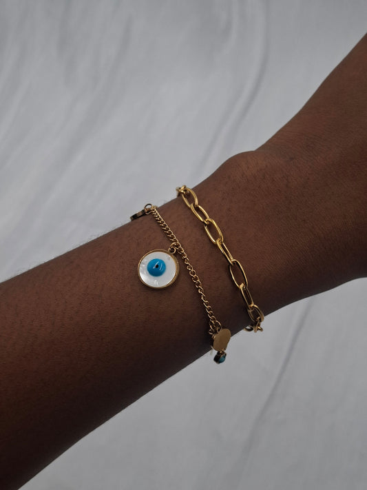 Blue Eye Layered Bracelet
