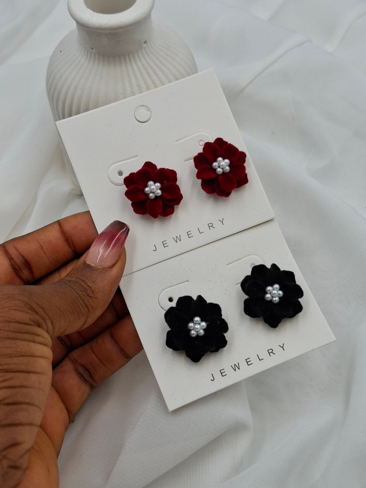 Floral Clip On Earrings