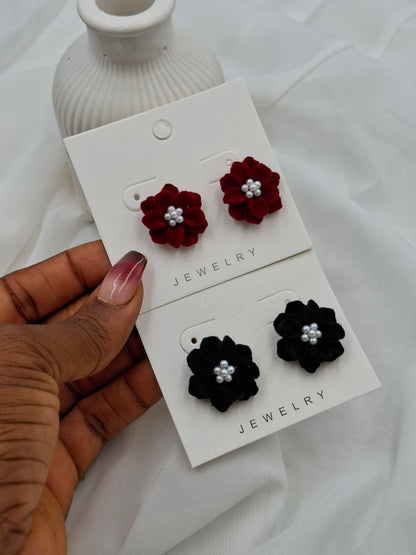 Floral Clip On Earrings