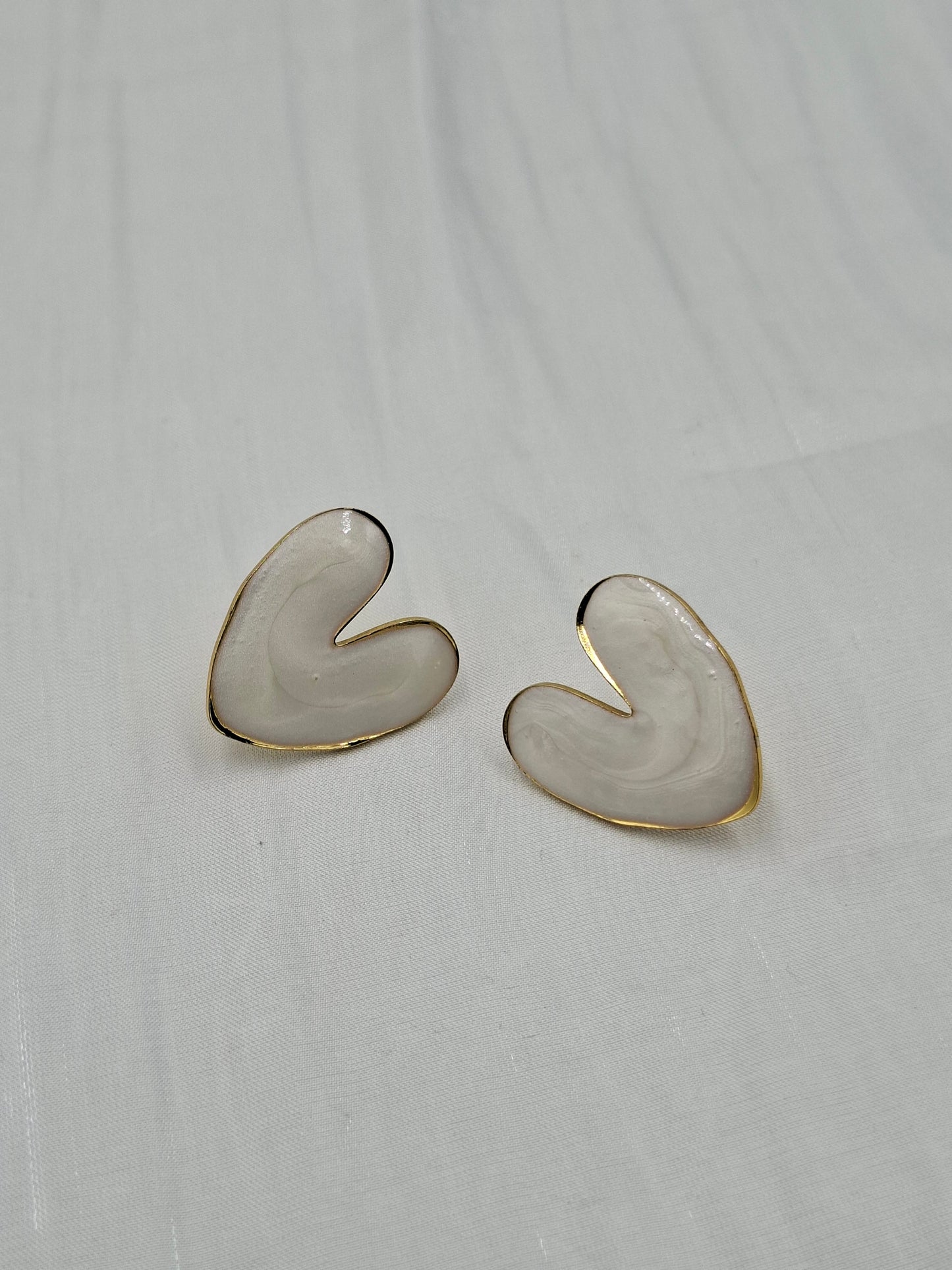 White Love Earrings