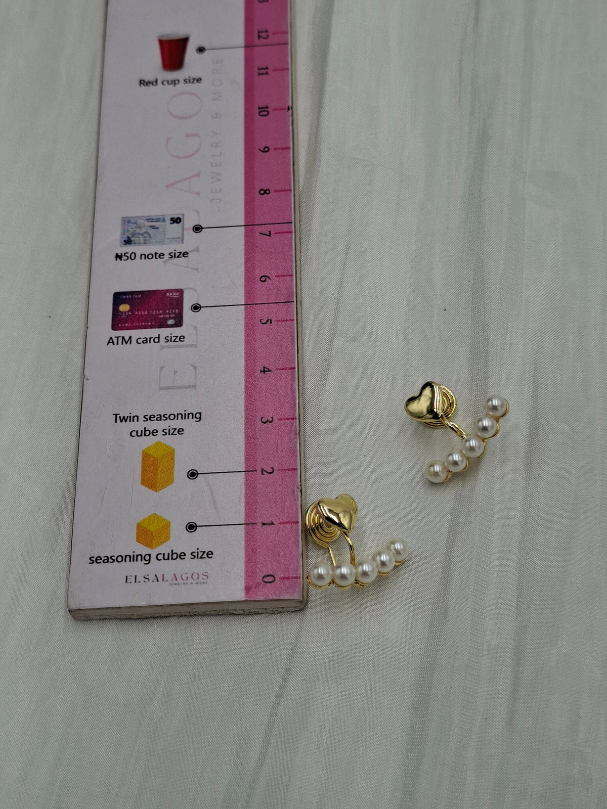 Love Pearl Clip On Earrings