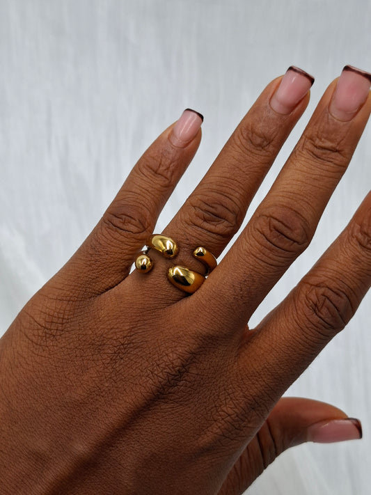 Gold Cuff Ring (size 8)