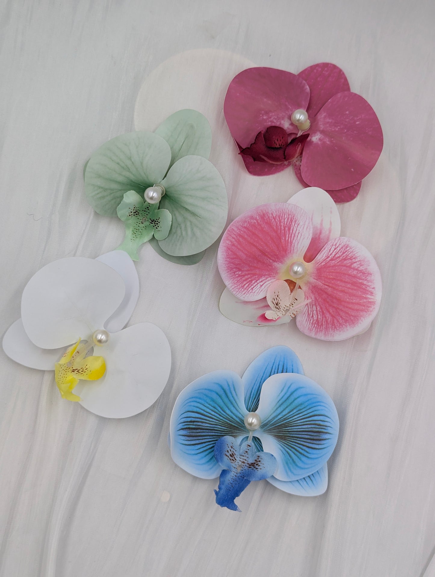 Orchid Hair Clips