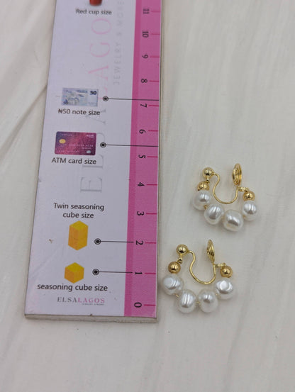 Pearl Clip On Earrings