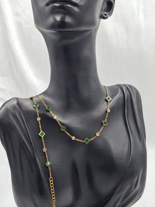Station Necklace and Bracelet Set