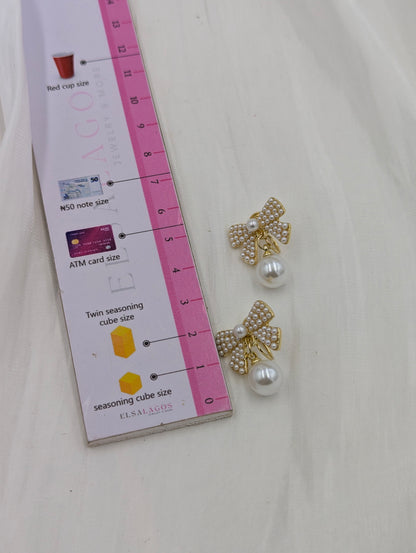Bow Clip On Earrings