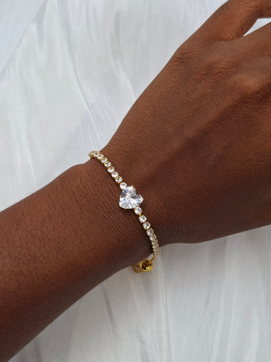 Heart Tennis Drawstring Bracelet