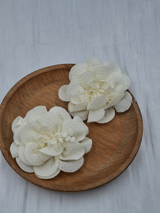 White Lily Earrings