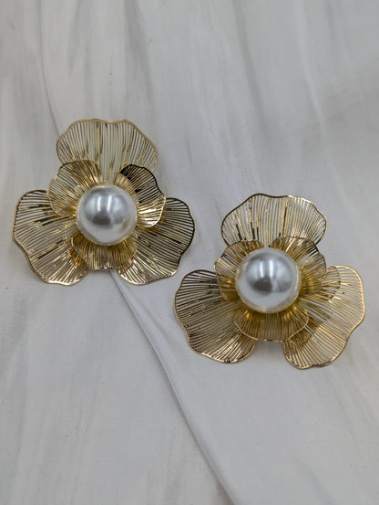 Mesh Flower Earrings