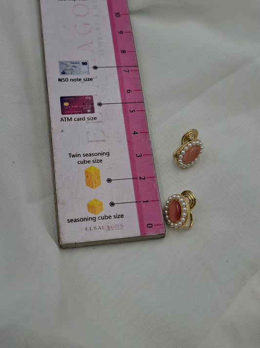 Amber Clip On Earrings