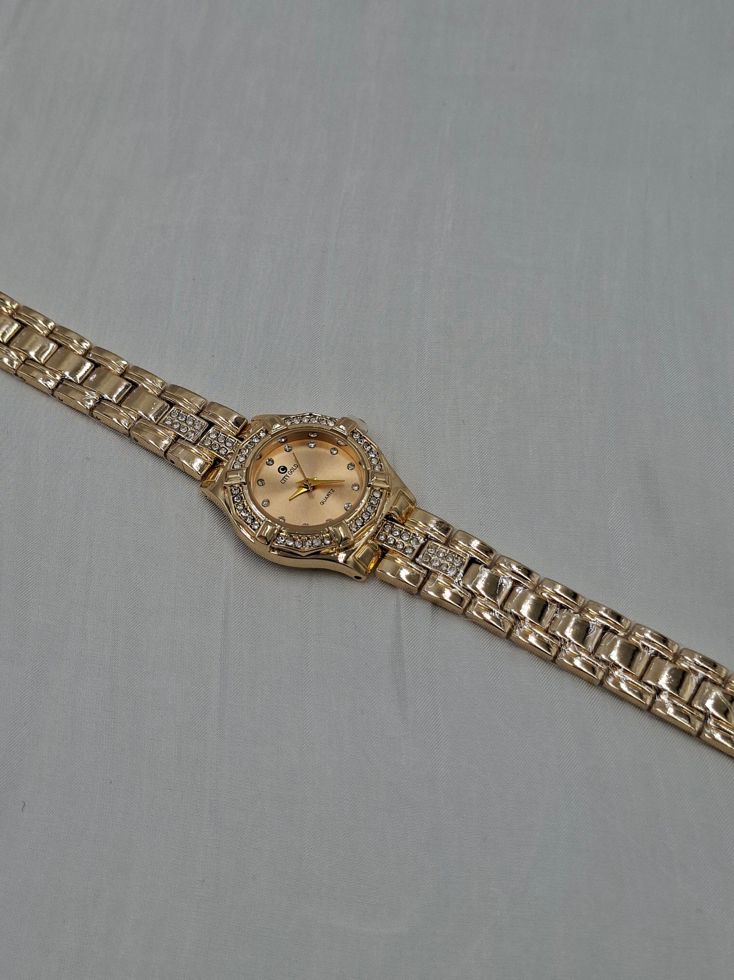 Hexagon Gold Wristwatch