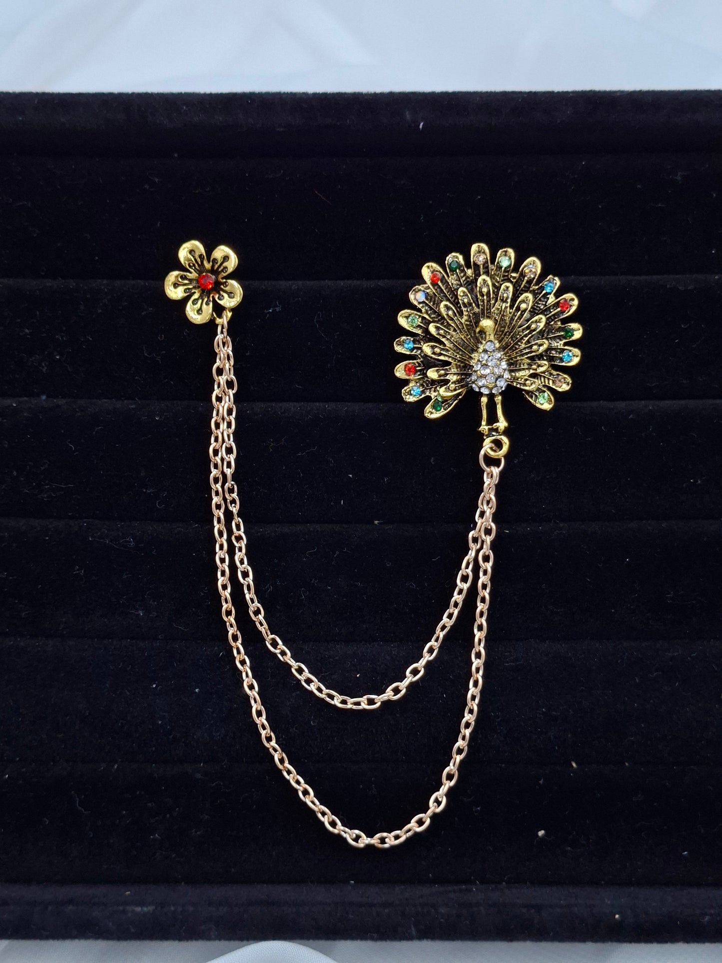 Peacock Brooch