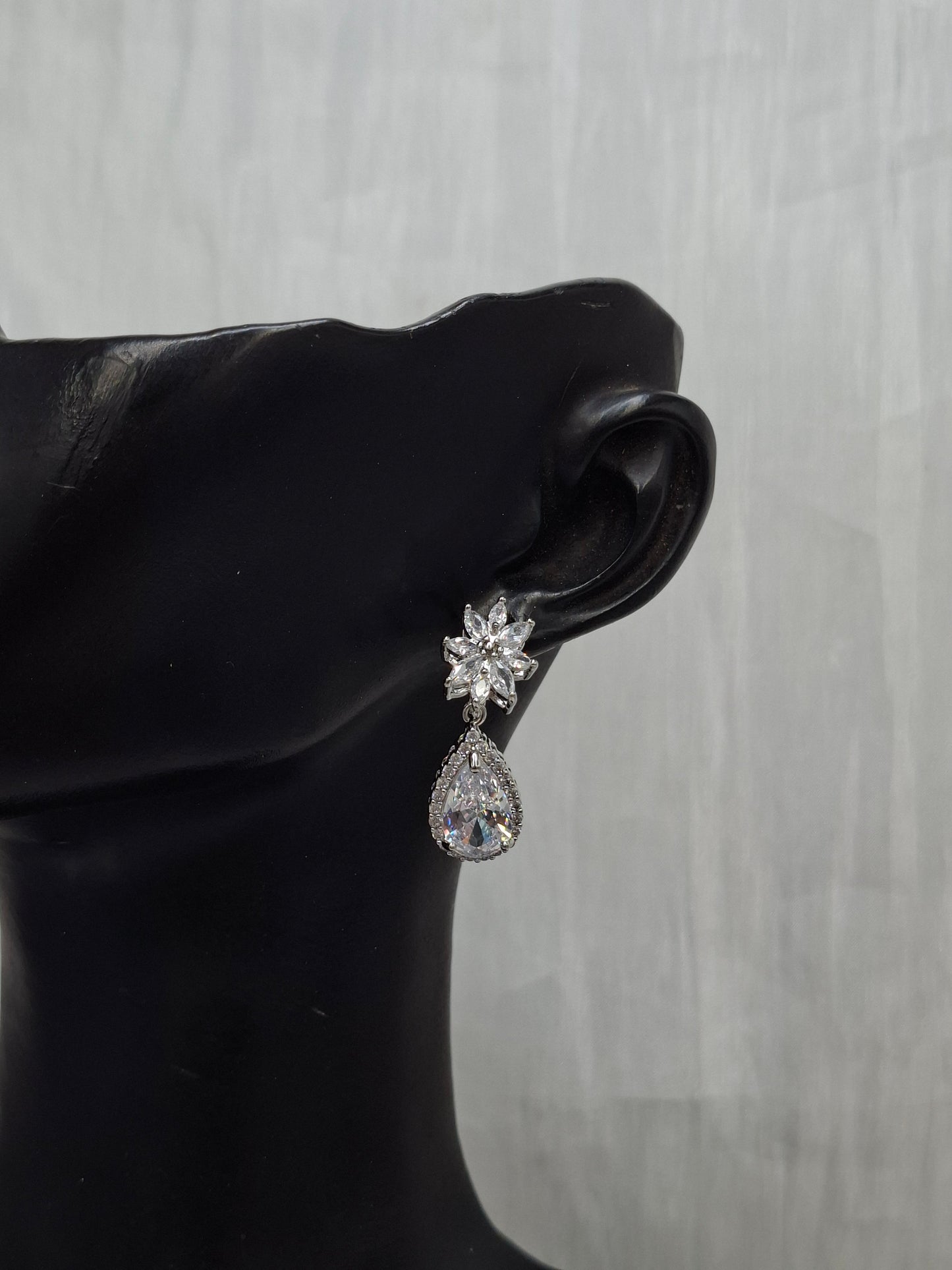 Flower CZ Earrings