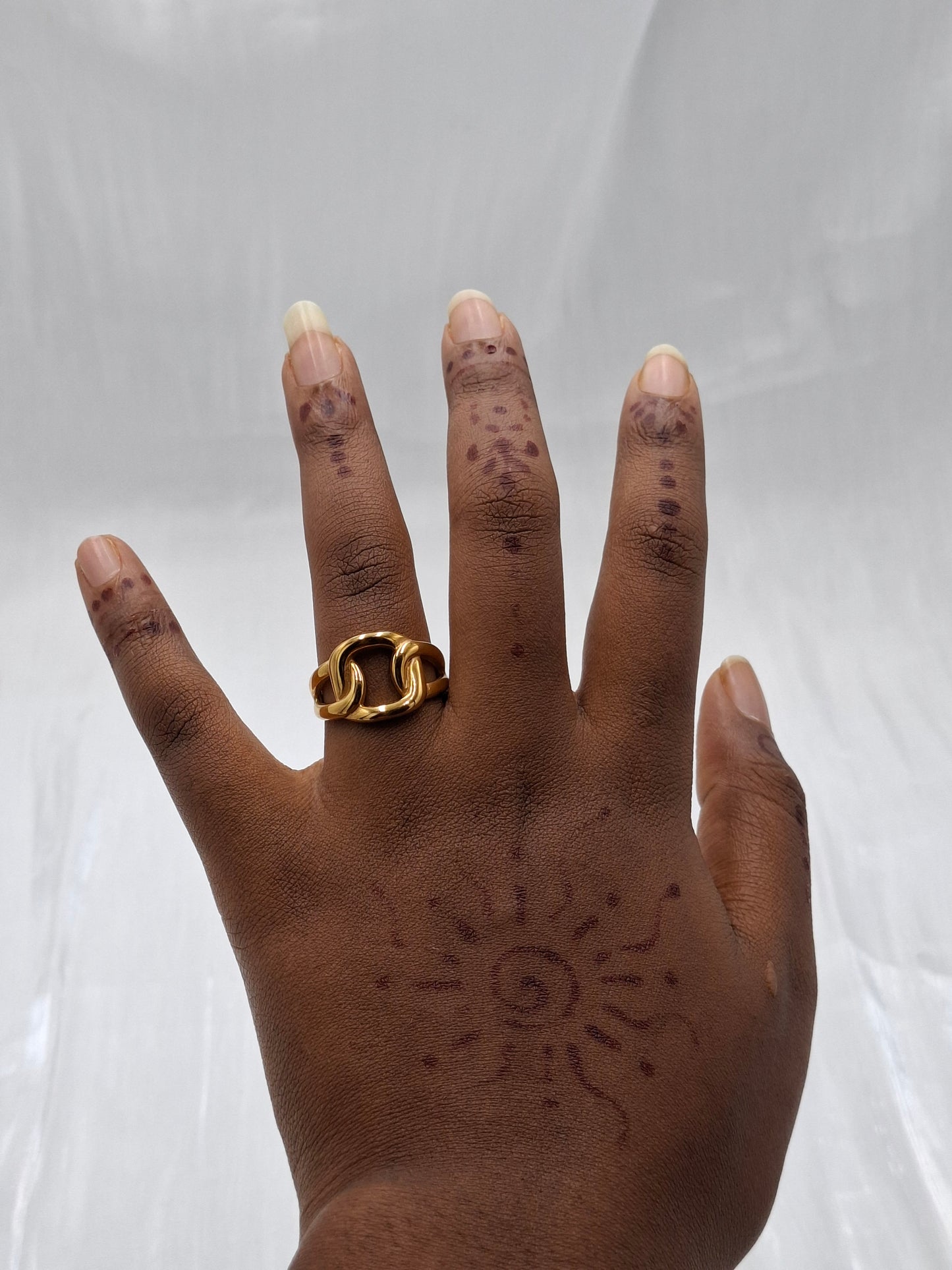 Gold Link Ring (size 10)