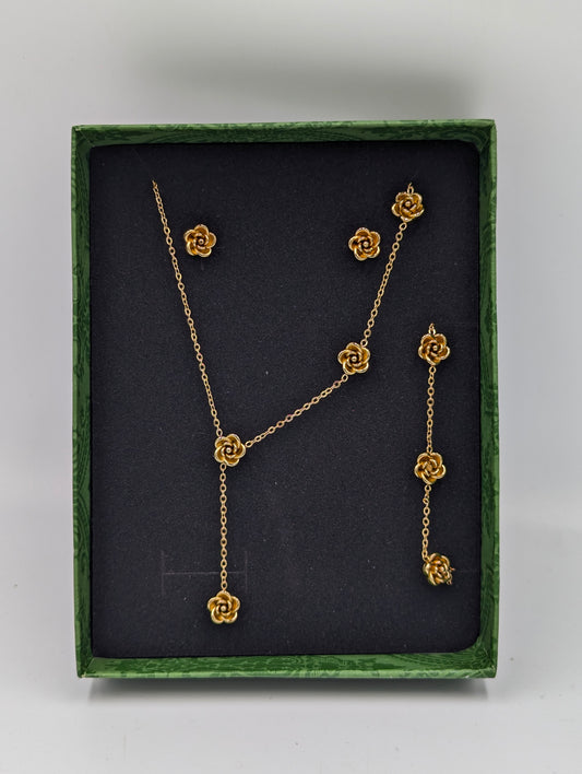 Rosebud Necklace Set