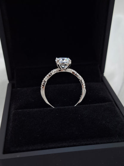 Angel Moissanite Engagement Ring (size 7-8)