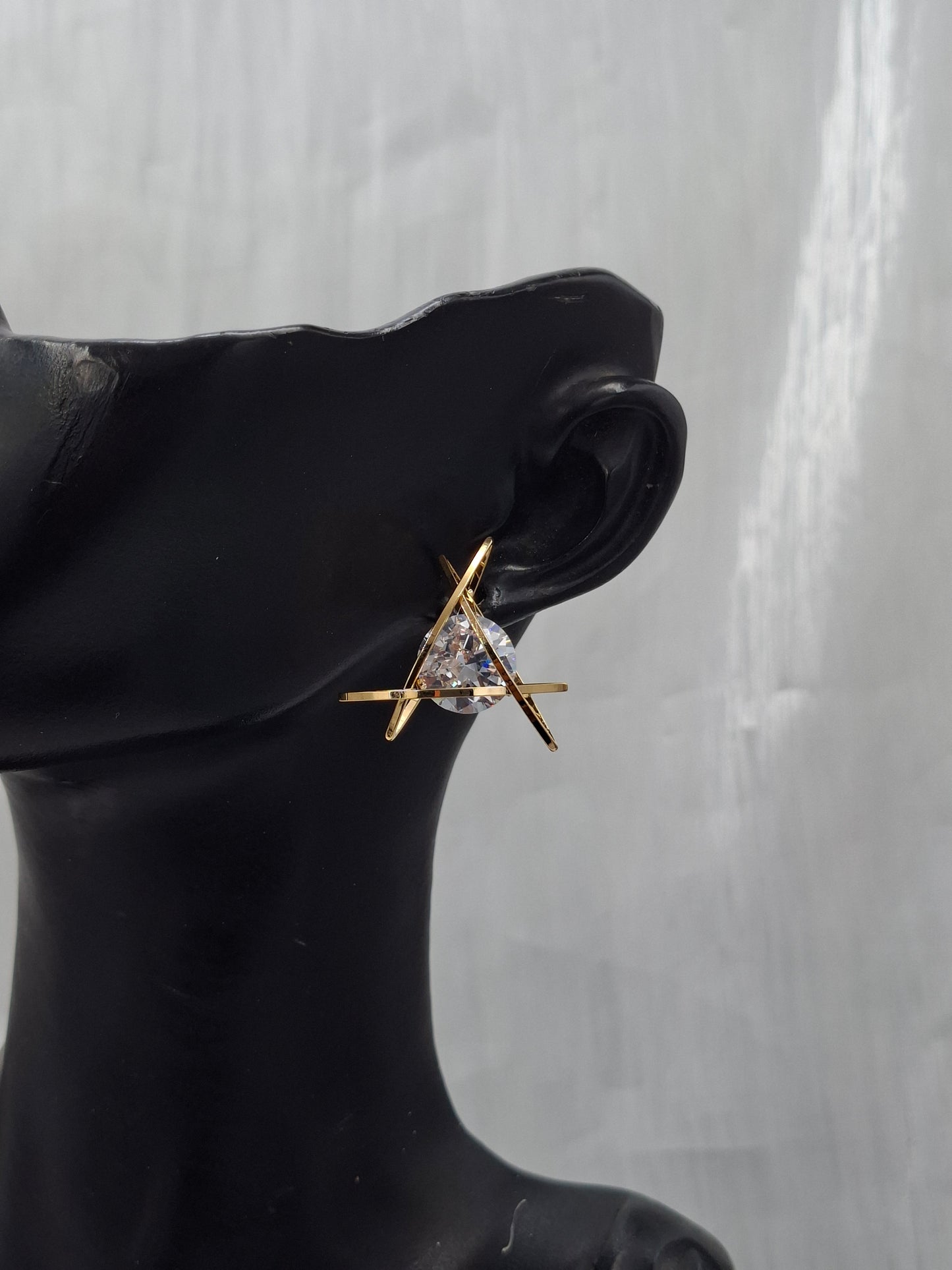Triangle CZ Earrings