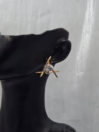 Triangle CZ Earrings