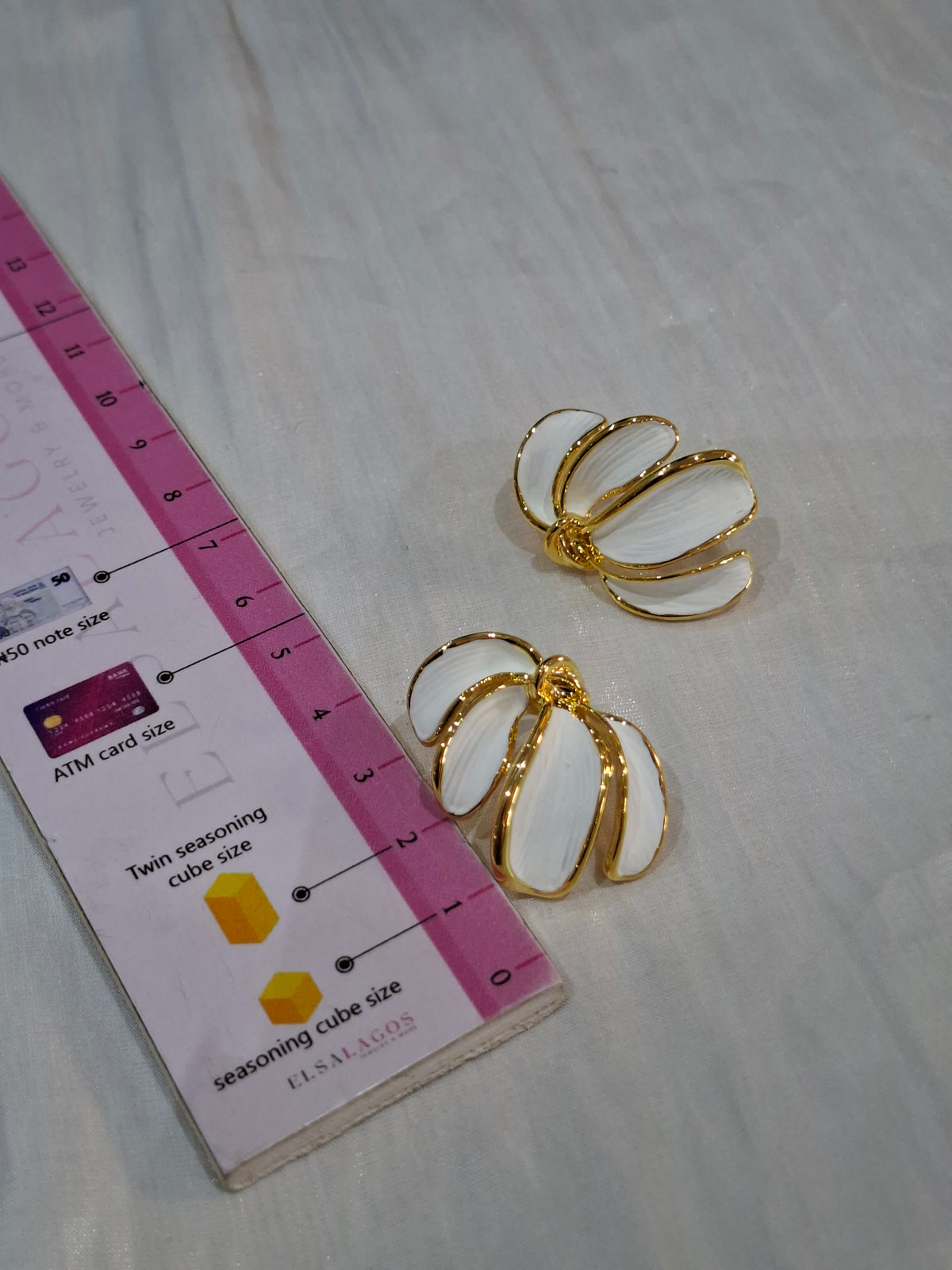 Enamel Petal Earrings