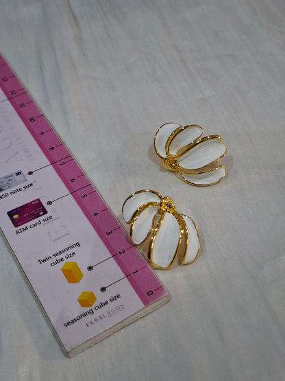 Enamel Petal Earrings
