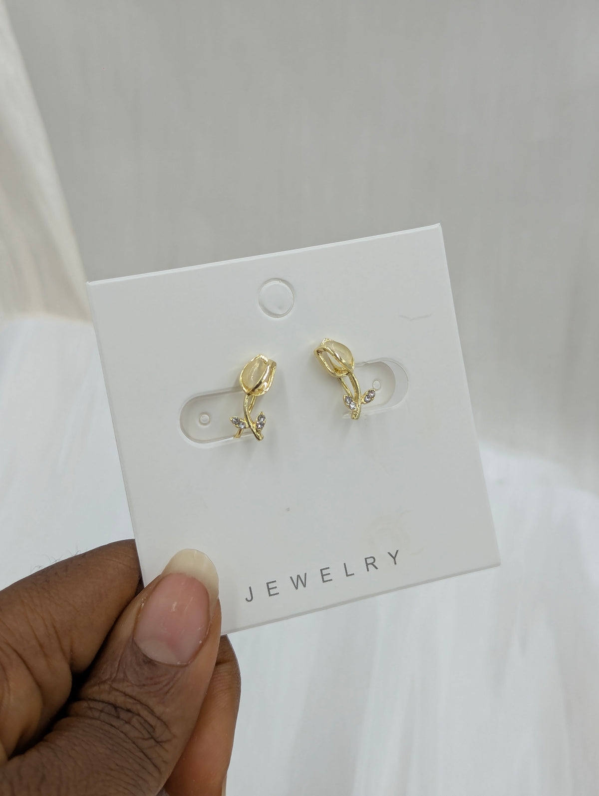Rose Clip On Earrings