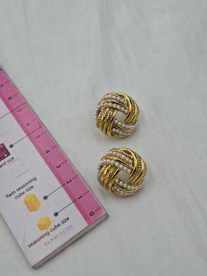 Gold Woven Earrings