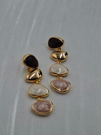 Multicolor Enamel Drop Earrings