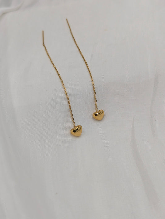 Heart Threader Earrings