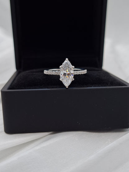 Studded Valencia Zircon Engagement Ring (size 7)