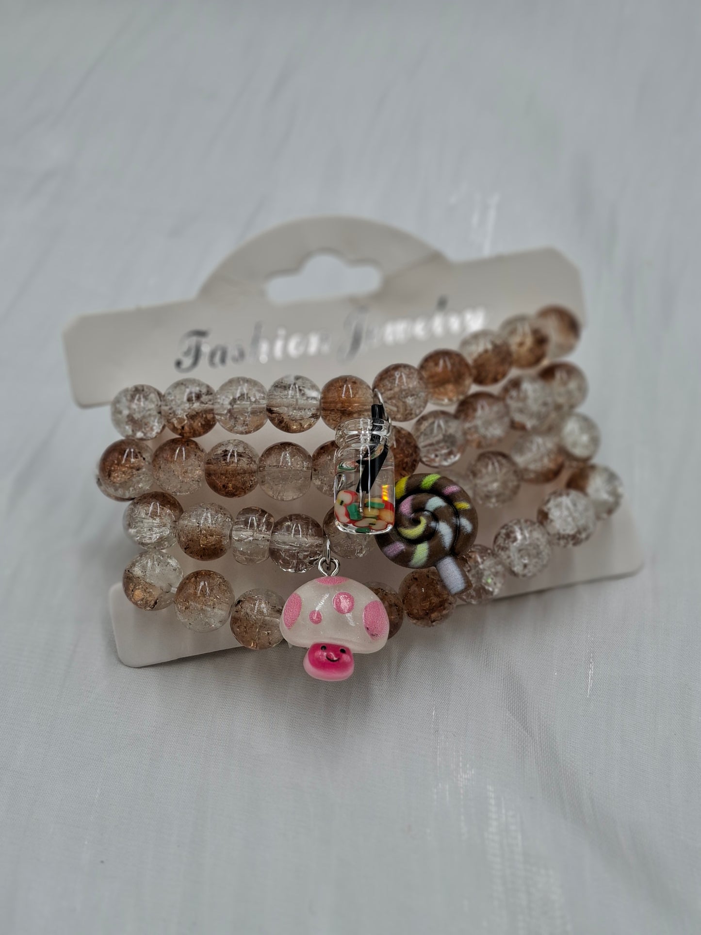 Brown Glass Bead Bracelets