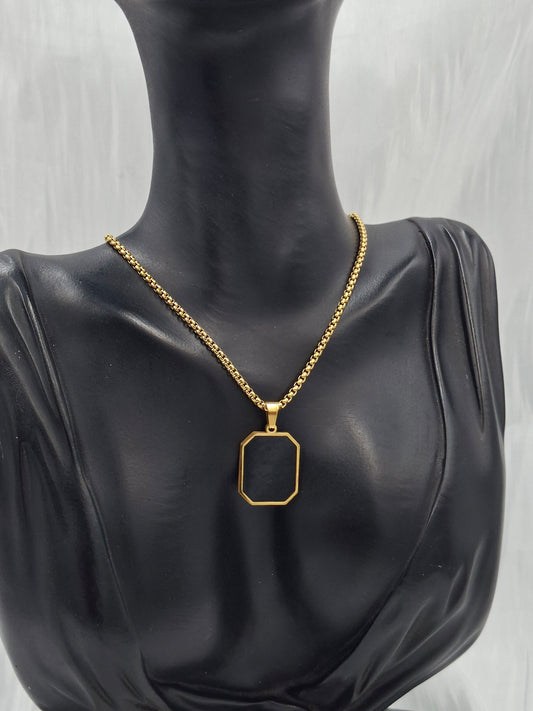 Octagon Dogtag Necklace