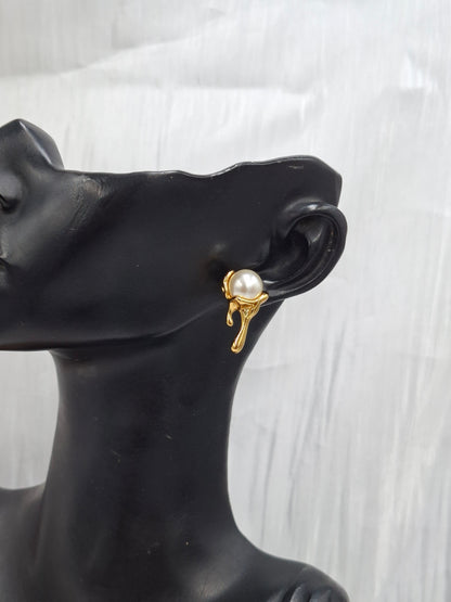 Lava Pearl Earrings