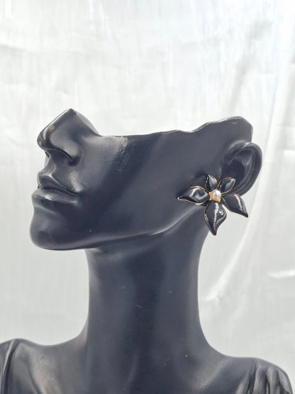 Black Lily Earrings