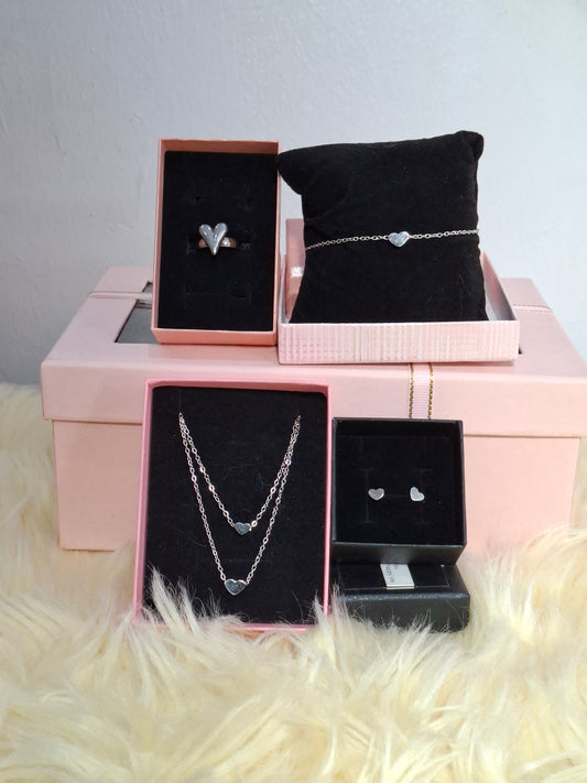 Silver Heart Gift Set