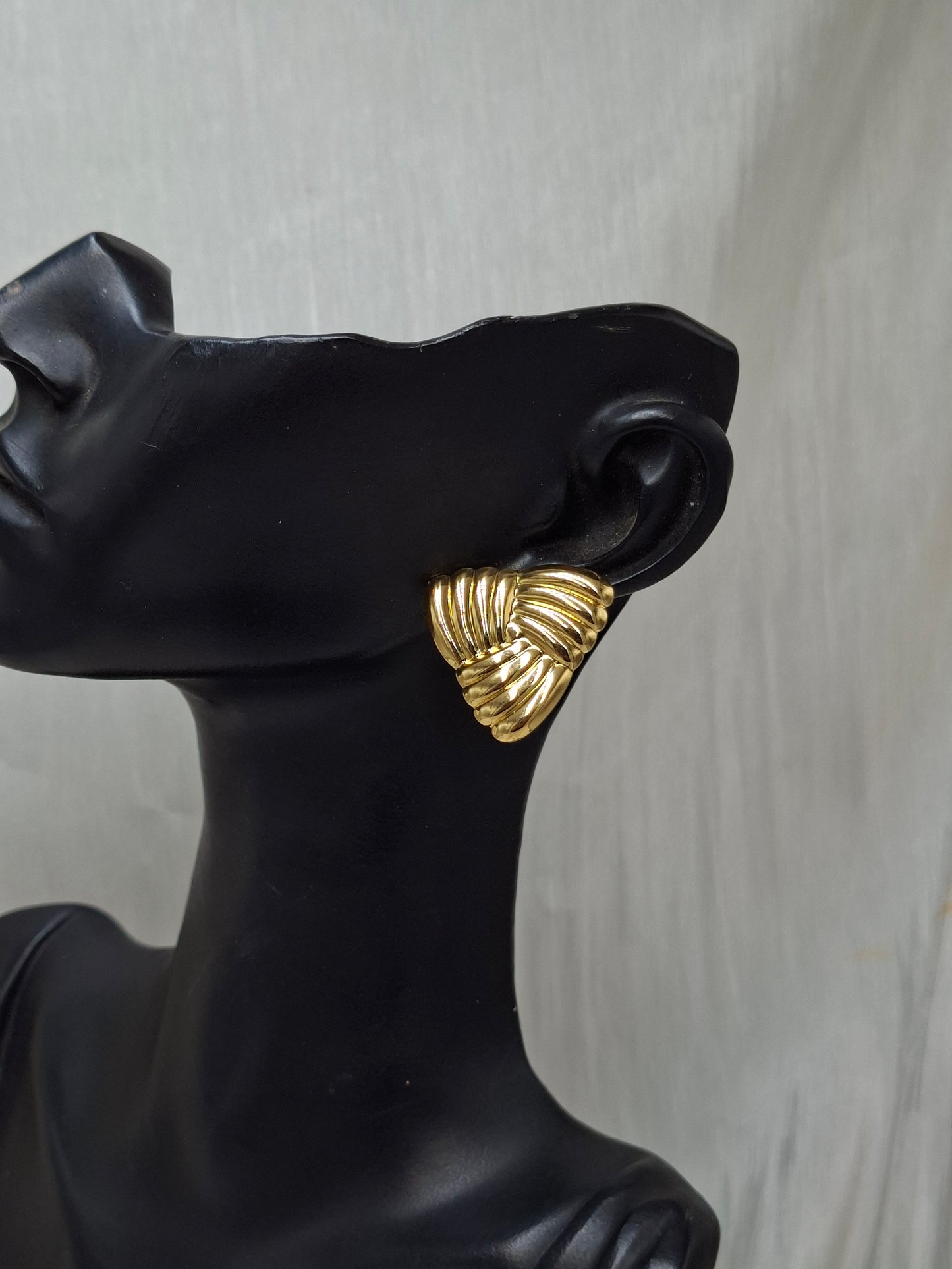 Gold Pyramid Earrings