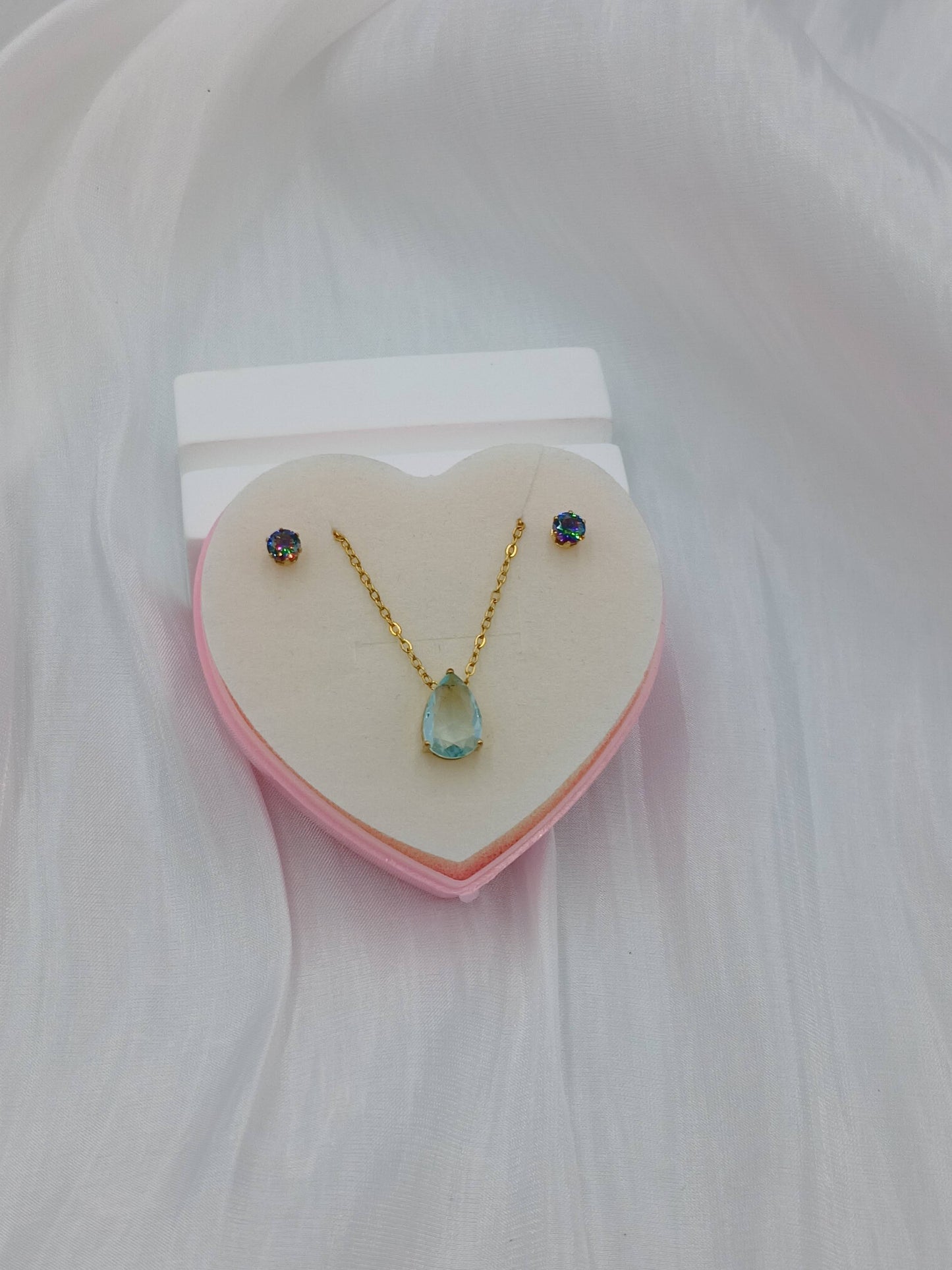 March birthstone necklace