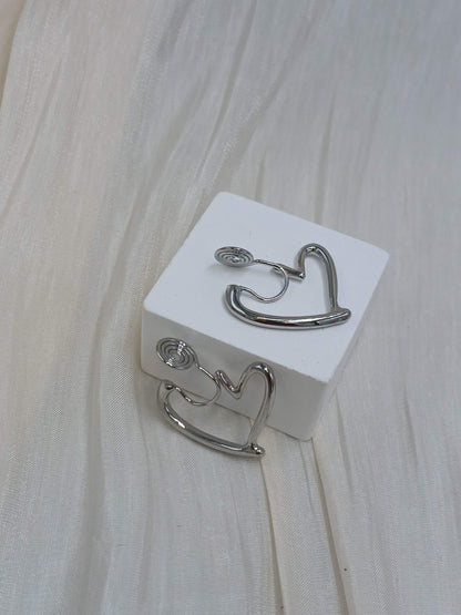 Love clip on earrings