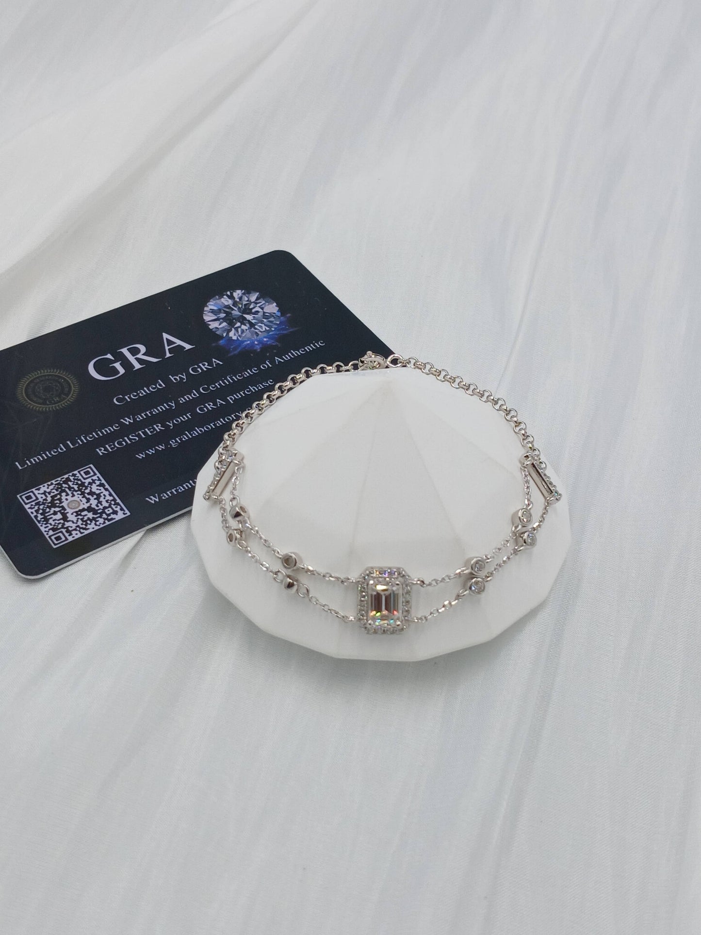 Moissanite diamond bracelet